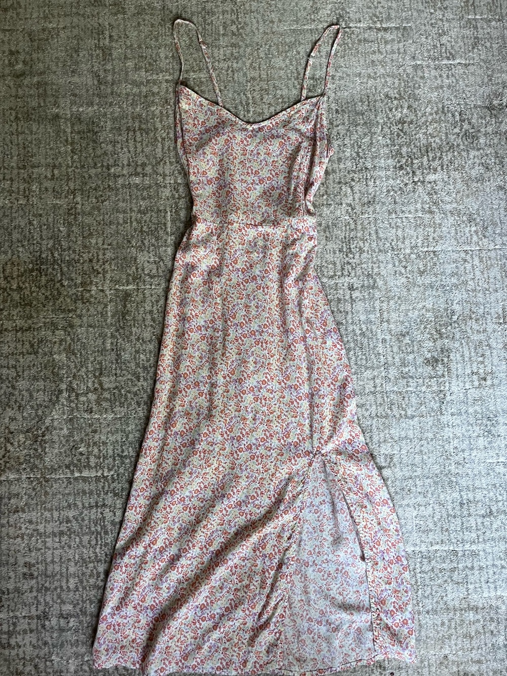 Floral Slip Midi Dress in Pink